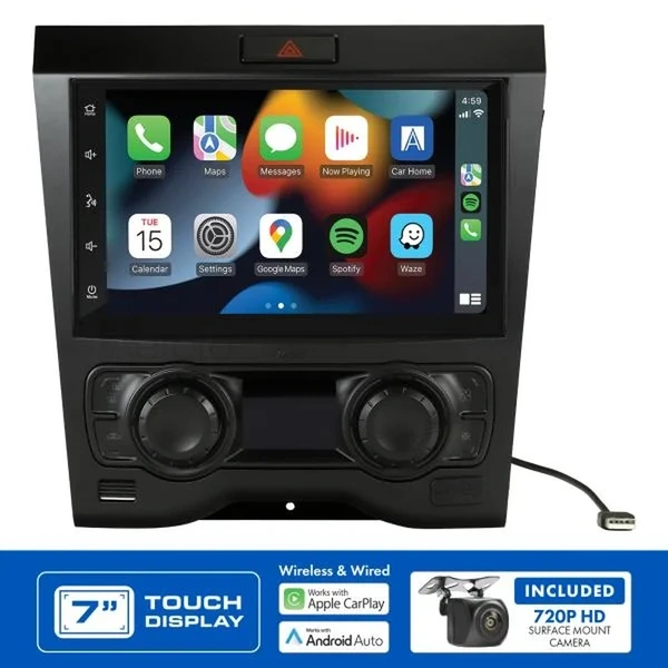 Aerpro AM9450BK 7" Apple CarPlay Andoid Auto Head Unit fits Holden VE Series 1 Dual Zone