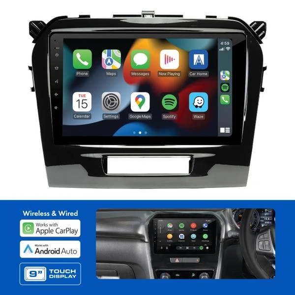 Aerpro AMASZ5 9" Apple CarPlay Andoid Auto Head Unit fits Suzuki Vitara 2015-On