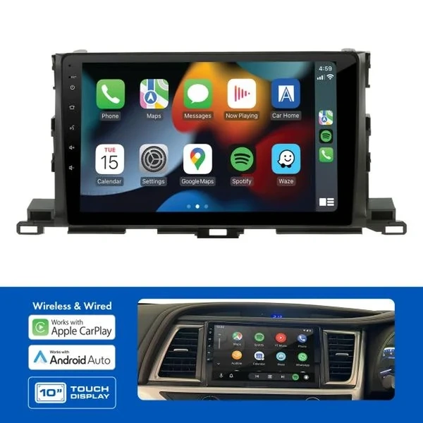 Aerpro AMATO37 10" Apple CarPlay Andoid Auto Head Unit fits Toyota Kluger 2014-2019