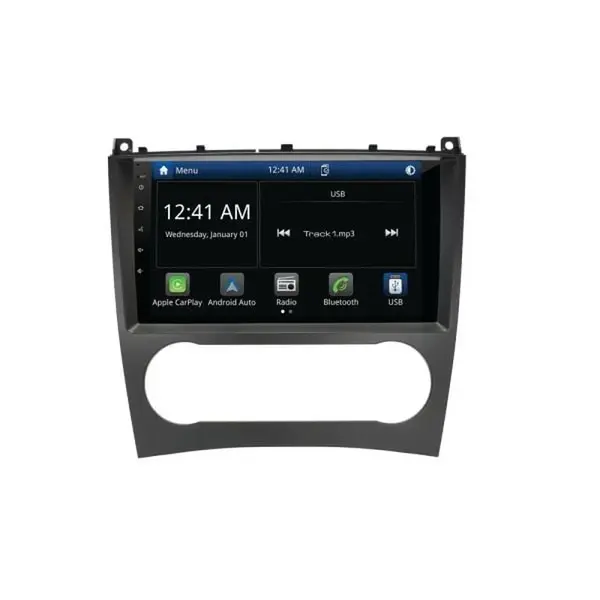 Aerpro AMMC4 9" Wireless Apple CarPlay Android Auto Head Unit for fits Mercedes C-Class 04-06/CL-Class 08-11 Non-Amplified