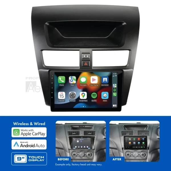 Aerpro AMMZ1 9" Wireless Apple CarPlay Android Auto Head Unit fits Mazda BT-50 2012-2015 NON-NAVIGATION