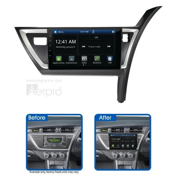 Aerpro AMTO39 10" Multimedia Receiver fits Toyota Corolla Hatch 12-15