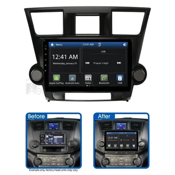 Aerpro AMTO45 10" Multimedia Receiver Fits Toyota Kluger Grande 2007-2013 Factory Navigation Non-Amplified