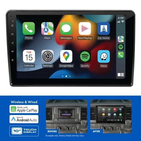 Aerpro AMVW3 10" Wireless Apple CarPlay Android Auto Head Unit fits VW various 04-15