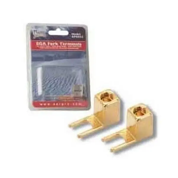 Aerpro AP6042 Terminal Connecters Gold Plated Screws Fork 8AWG