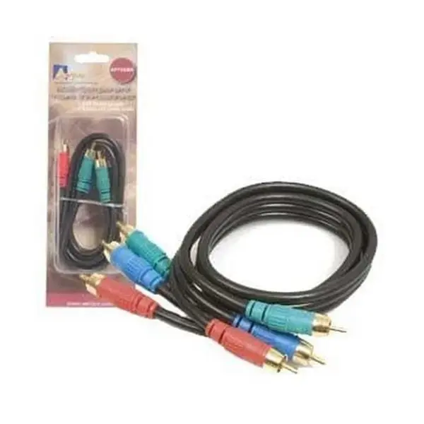 Aerpro AP75GBR A/V Lead 3M-3M Plugs Coax RCA 75-ohm Green/Black/Red 75cm