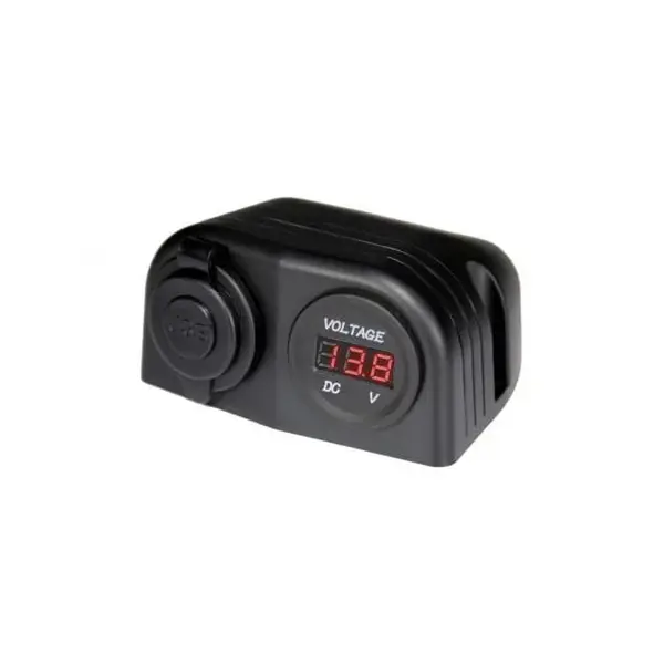 Aerpro APDCH68 Surface Mount Socket Dual USB and DC Voltmeter