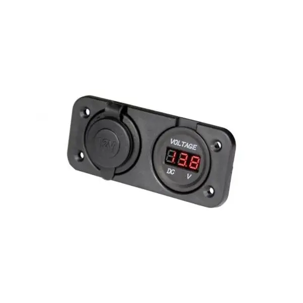 Aerpro APDCP28 Panel Mount Socket Accessory Socket/LED Voltmeter