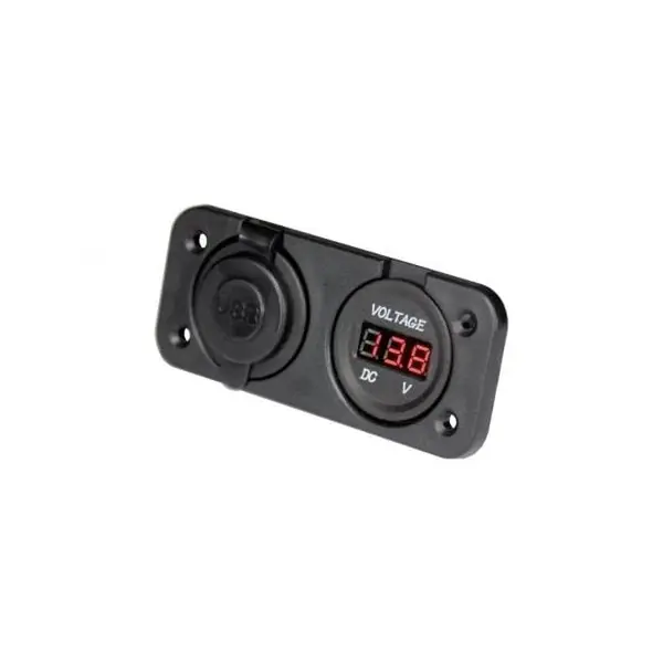 Aerpro APDCP68 Panel Mount Socket LED Voltmeter