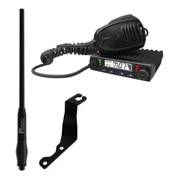 Aerpro APIZCBE1 Compact 5W UHF CB Kit fits Isuzu D-MAX 12-2020/MU-X 13-21