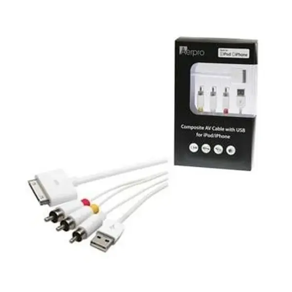 Aerpro APL35 Iphone to Composite AV Lead 1.5m