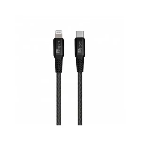 Aerpro APL430B Lightning to USB-C Cable Premium Black 1.5m