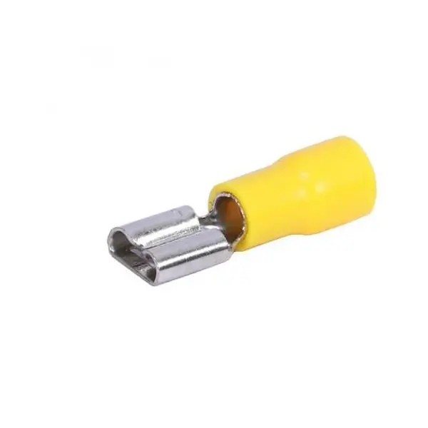 Aerpro APSF63Y Terminal Connecters Female Spade Yellow 7.4mm 100 Pack