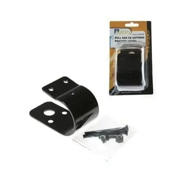 Aerpro CBBB50B CB Antenna Bracket fits 50mm Bull Bar Black