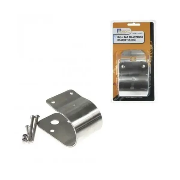 Aerpro CBBB63 CB Antenna Bracket fits 63mm Bull Bar Stainless Steel