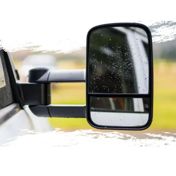 Clearview Original Towing Mirrors, Pair, Power-Fold, Indicators, Electric, Black To Suit Ford Everest 2015-MY21