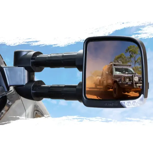 Clearview Compact Towing Mirrors, Pair, Electric, Black To Suit Ford Everest 2015-MY21