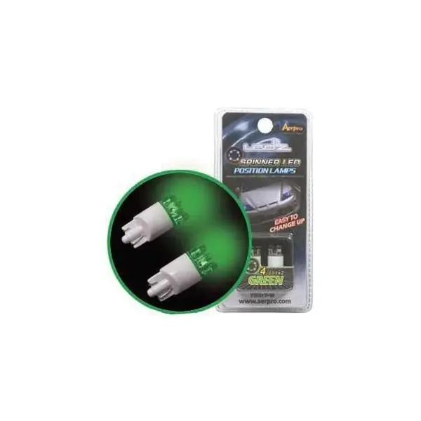 Aerpro ELL11G LED Spinning Globe Green 4xLED Twin Pack