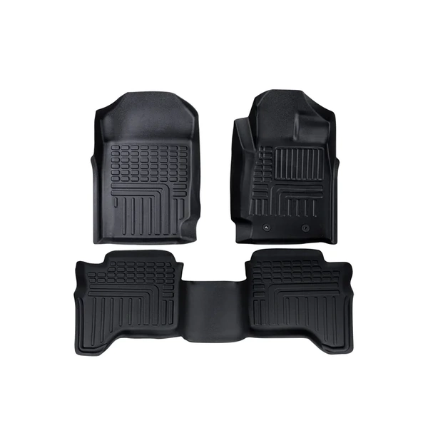 Ironman 4x4 FLMT051-RHD-2ROW Moulded Floor Mats, Front & Rear for Toyota HiLux, N80