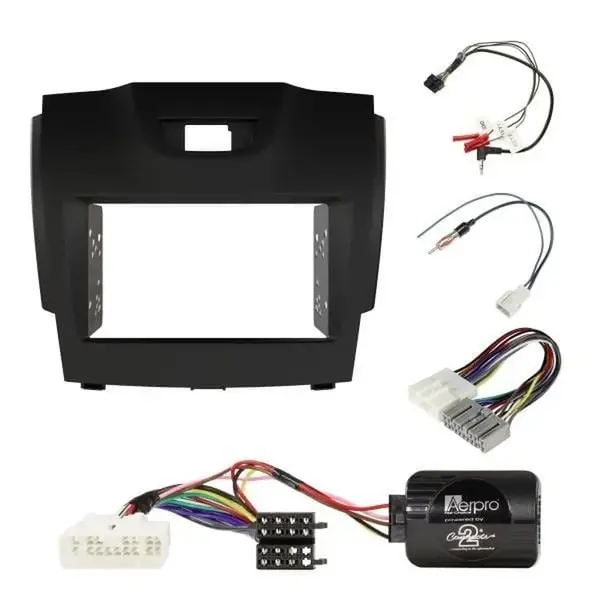 Aerpro FP8063BK Double DIN Install Kit fits Holden Colorado & Colorado 7, Isuzu D-MAX & MU-X Black