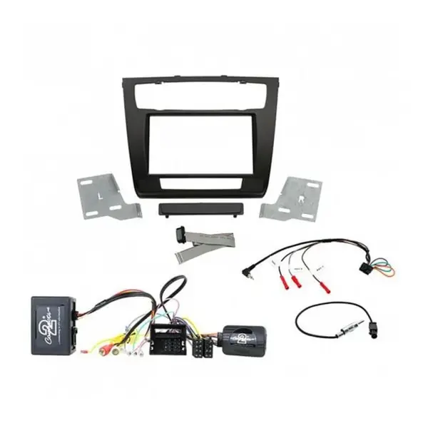 Aerpro FP8228KF Head Unit Install Kit Black fits BMW 1 Series Auto Climate Control Most 25 Amplified System