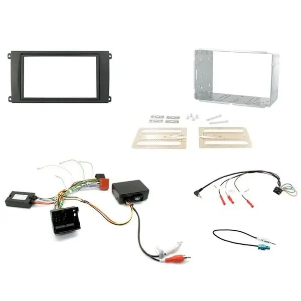 Aerpro FP8312K Head Unit Install Kit Black fits Porsche Cayenne