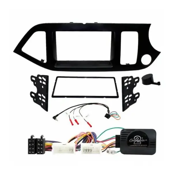 Aerpro FP8552K Head Unit Install Kit Black fits Kia Pico