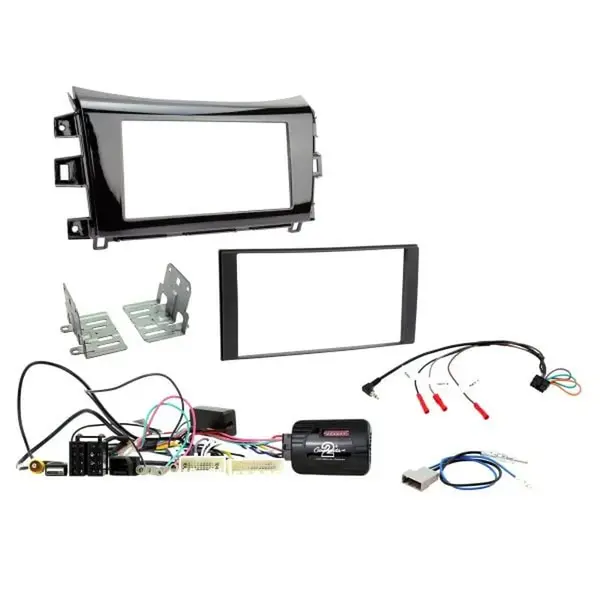 Aerpro FP9109BK Double DIN Installation Kit Gloss Black fits Nissan Navara 15-19 NP300 SL/ST/ST-X/N-TREK