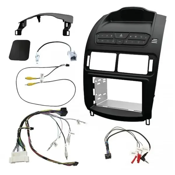 Aerpro FP9650SK Head Unit Install Kit Satin Black fits Ford FG Falcon Double DIN