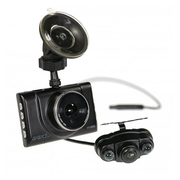 Gator GHDVR52R 2CH 1080p Front 720p Rear HD Dash Cam 8GB