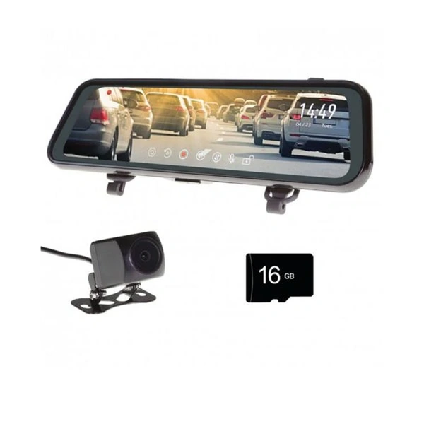 Gator GRV96MKT 9" Touch Screen HD Mirror Display 1080P Dual Recording Streaming & Reverse Camera Kit