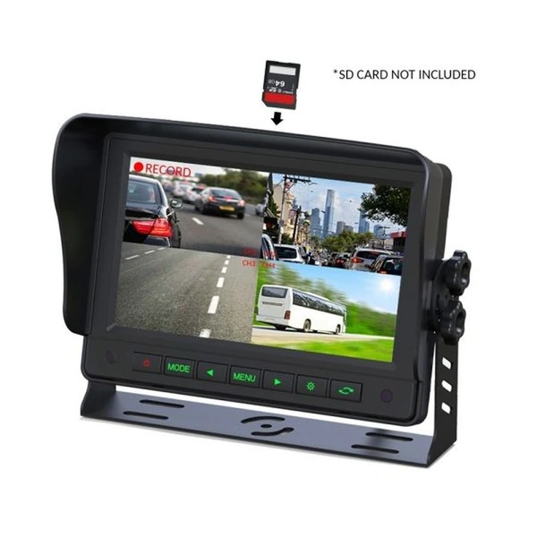 Gator GT704DVR 7" Commercial Grade Dash Mount Quad Display with DVR Function