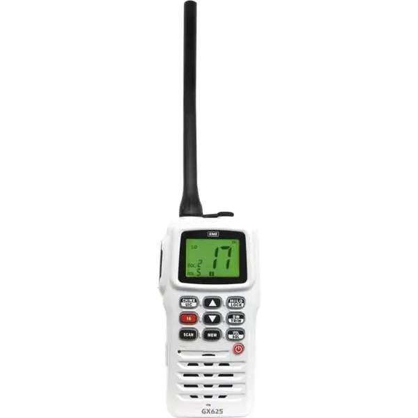 GME GX625W 5/1W VHF Handheld Marine Radio White