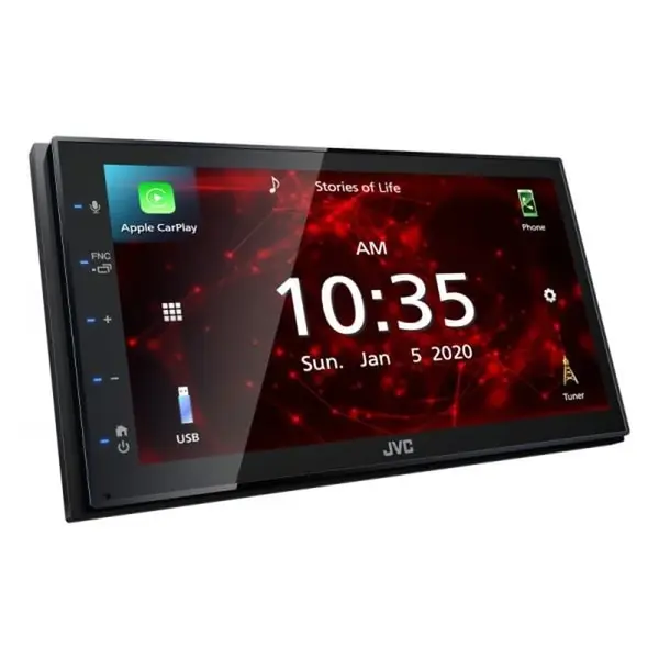 JVC KW-M560BT Double DIN Media Head Unit Apple CarPlay & Android Auto