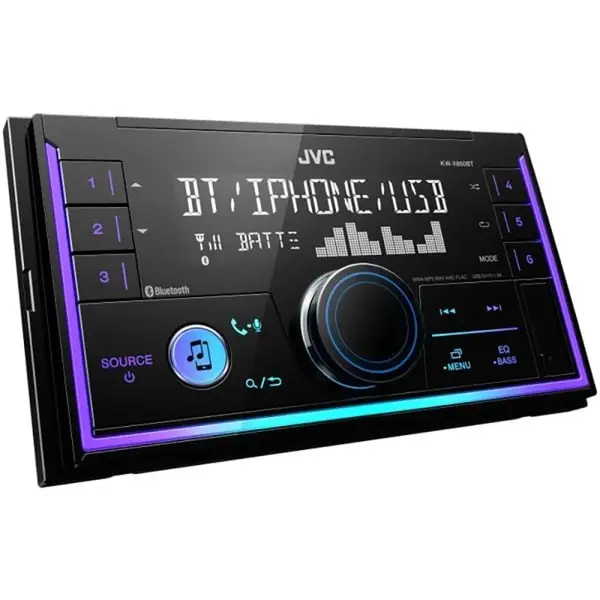 JVC KW-X850BT Double DIN USB Bluetooth Digital Media Head Unit