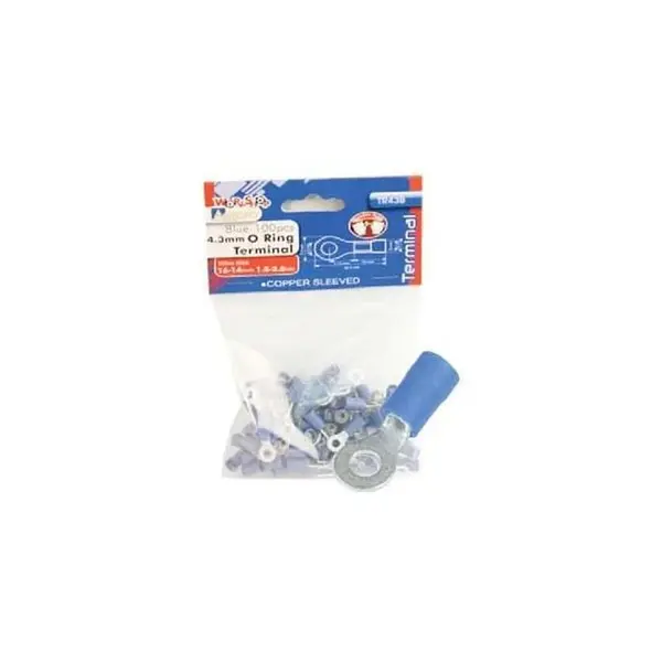 Aerpro TR43B Terminal Connecters O-Ring Blue 4.3mm