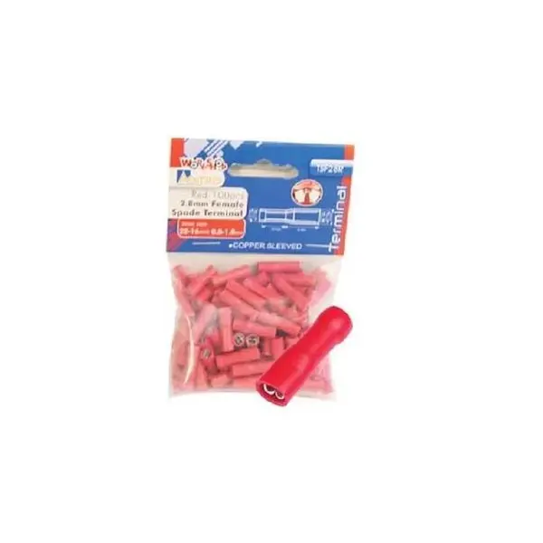 Aerpro TSM28R Terminal Connecters Spade Red 28mm